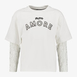 TwoDay meisjes shirt met lange kanten mouwen wit