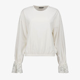 TwoDay dames sweater met kanten details wit