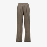 TwoDay dames wide leg pantalon met print beige bruin