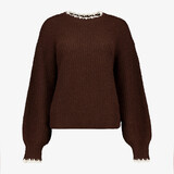 TwoDay gebreide dames trui donkerbruin