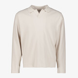 JJ Rebel heren split neck sweater beige
