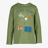 Jongens shirt groen met nature print