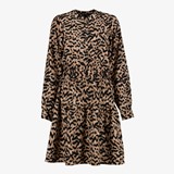 Dames jurk met dierenprint bruin