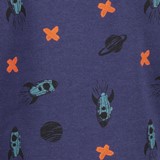 Jongens sweater met raketten blauw