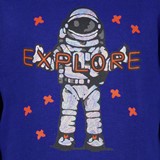 Jongens sweater met astronaut blauw