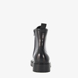 Leren dames veterboots zwart