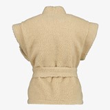 Dames teddy gilet met ceintuur