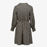 Dames jurk zwart met retro print
