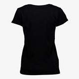 Dames T-shirt zwart met bloemen