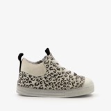 Leren babyschoenen met luipaardprint