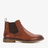 Leren heren chelsea boots cognac/bruin