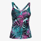 Dames tankinitop met bloemenprint
