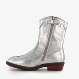Meisjes western boots zilveren metallic