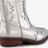 Meisjes western boots zilveren metallic
