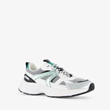 Blue Box dames dad sneakers wit zilver