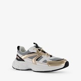 Blue Box dames dad sneakers wit goud