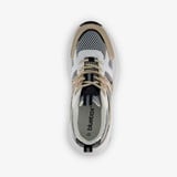 Dames dad sneakers wit goud