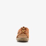 Dames slippers cognac met bloemen