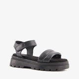 Dames sandalen met plateauzool zwart