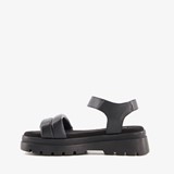 Dames sandalen met plateauzool zwart