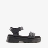 Dames sandalen met plateauzool zwart