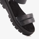 Dames sandalen met plateauzool zwart