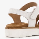 Leren dames sandalen zilver