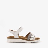 Leren dames sandalen zilver