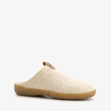 Wollen dames pantoffels beige
