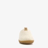 Wollen dames pantoffels beige