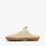 Wollen dames pantoffels beige