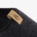 Wollen dames pantoffels grijs