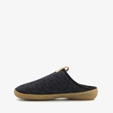 Wollen dames pantoffels grijs