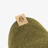 Wollen dames pantoffels kaki