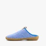 Wollen dames pantoffels blauw