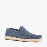 Suede heren instappers blauw