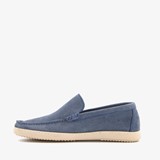 Suede heren instappers blauw