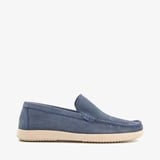 Suede heren instappers blauw