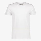 Unsigned heren GOTS T-shirt wit katoen ronde hals