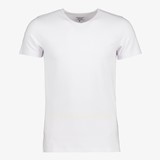 Unsigned heren T-shirt wit v-hals