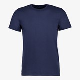 Unsigned heren  T-shirt blauw katoen ronde hals