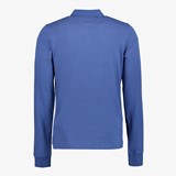 Heren polo met lange mouwen blauw