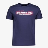 Heren T-shirt blauw met opdruk