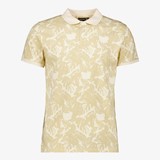 Heren polo beige met print