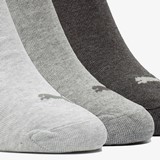 3 paar sneakersokken grijs