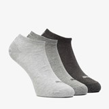 3 paar sneakersokken grijs