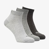 3 paar sneakersokken grijs