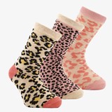 3 paar dames sokken met luipaardprint