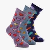 3 paar dames sokken met macarons