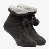 1 paar gevoerde antislip dames huissokken